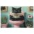Black Cat Reading Newspaper Door Mat Bathroom Rug Floor Carpet
