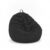 Black Corduroy Bean Bag Chair Cover Replacement, Polyester Slipcover for Living Room Furniture, Soft Durable Fabric Shell (Cover Only)