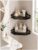 Black Corner Shower Caddy, Rustproof Stainless Steel Bathroom Organizer Shelves with 4 Heavy Duty Adhesive Pads, Drill-Free Wall Mounted Shower Rack for Shampoo Storage (Black Corner Shower Caddy,)