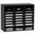 Black File Sorter Organizer Wooden Document Storage Box with 24 Adjustable Compartments, File Sorter Organizer for Office Desk, Black Mail Holder Letter Tray