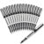 Black Gel Pens 16-Pack, 0.5mm Quick-Drying Rollerball Pens, Smooth Fine Tip Ballpoint Pens for Writing, Sketching & Office Work