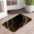 Black Gold Marble Indoor Outdoor Door Mat,Abstract Front Floor Mat Non-Slip Absorbent Low-Profile Washable Inside Entrance,Linen Sturdy Soft Entry Doormat for Entryway