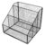 Black Iron Layered Book Rack Desktop Organizer for Office and Bedrooms
