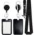 Black Lanyard with Leopard Badge Holder – Retractable Badge Reel Clip