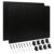Black Magnetic Board for Wall, 40″ x 20″ Magnet Bulletin Memo Board for Notes,Photos,Cabinet etc with Dual Lock Tape and Screws (1, 40 * 20inch) (2, 23.6 * 15.7inch)