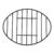 Black Metal Bakeware, Oval Cooling Drying Cake Rack with Integrated Feet, Heavy Duty Roasting Grill, 12.2 x 8.7 x 1.2 in, for Cookies, Bread, Pastries