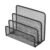 Black Metal Mesh Letter Holder 3-Section Desktop File Organizer,black