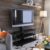 Black Multi-Function Angle and Height Adjustable Tempered Glass TV Stand