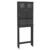 Black Over The Toilet Storage Cabinet – Freestanding Organizer for Towels, Toiletries, Small Spaces Bathroom Cupboard, MDF Iron Frame Unit, Narrow Storage Tower 23.23 x 8.66 x 66.93in