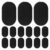 Black Piggy Bank Stopper with Double Layer Design 40pcs Silicone Oval