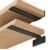 Black Triangular Wall Shelf Bracket, Heavy Duty Stainless Steel Support for Garage and Workshop Storage, 0.16 Inch Thick (1 Pack)