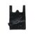 Black Vest-Style Trash Bags with Handles, 12.6 x 20.5 Inch PP Plastic Waste Liners for Kitchen & Bathroom, 50 Count