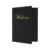 Black Welcome Folder Gold Foil with Two Pockets 25pk 12×9” Linen for Church Visitor New Hire Employee Client HR Professional Meeting
