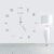 Blaihild 3D DIY Frameless Wall Clock Sticker Kit Self Adhesive Large Wall Clock Decal for Living Room Office Bedroom