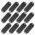 Blank Name Plate with Dual Holes Black Oval Aluminum Alloy 30pcs