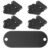 Blank Oval Alloy Holes Dual 30pcs with Name Aluminum Plaque Black
