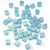 BLARINOLY 20Pcs Acrylic Letter Beads Transparent Rainbow Alphabet Letter A-Z Beads with Large Hole Spacer Loose Bead for Bracelets Jewelry Making(Blue)