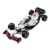 BLGYWM 1:8 Scale Open-Wheel Race Car Building Blocks for Adults and Teens, White Display Model Kit for Racing Fans