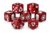 Bloody Football Dice Set of 7 in Blood Red by BaronOfDice