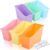 Blosssound 6 Set Book Bins for Classroom with Label Sticker Book Box Baskets Plastic Stackable Organizing Bins Storage & Organization for Classroom Library Home School Supplies (Pastel)