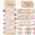 Blosssound Class Jobs Pocket Chart with 31 Cards 40 Colored Clips Classroom Teacher’s Helper Management Educational Pocket Chart Bulletin Board Decorations Preschool Supplies (Boho)