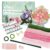 BLUBLD 400 Pcs Pipe Cleaners Craft Kit, 4 Assorted Colors Pipe Cleaners Bulk,Arts and Craft Supplies, Craft Supplies Kit, Ideas for Art Project Activity, Gardening Tape,Stamen& Ribbon (Pink)