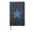Blue Colored Star on Multiple Colors Hardcover Journal, Black