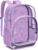 BLUEFAIRY Clear Backpack for Girls 17Inch School Book Bag Stadium Approved Heavy Duty PVC See Through Bag Large Transparent Bookbag for Kids Travel Work Events Mochilas Escolares para Niñas(Butterfly)
