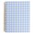 Blue Gingham Hardcover Spiral Notebook, College Ruled, 200 Pages