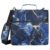 Blue Gold Irregular Marble Texture 1.5 Inch 3 Rings Binder Zipper with Handle and Removable Shoulder Strap Multiple Pockets Document Organizer Bag for Office School