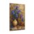 Blue Iris Flowers In Jug Canvas Print – Living Room, Above Fireplace 20×30 inch (50×75 cm) – Vertical / 1.25 inch (3 cm)