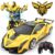 BLUEJAY Transform Rc Cars for Boys 4-7 8-12, 2.4Ghz Remote Control Car 1:18 Scale Transforming Robot, One-Button Deformation 360° Rotation Car Toy Gifts for Boys 3-5