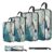 Blue Peacock Habitat Compression Packing Cubes 4 Piece Set