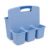 Blue Plastic 4-Compartment Desktop Supply Caddy Organizer