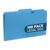 Blue Summit Supplies 100 File Folders, Legal Size, 1/3 Cut Tab, Blue