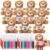 Blueweenly 128 Pcs Make Your Own Stuffed Animal Lion Kit Including 6 Inches Soft Lion Plush with White T Shirt and 12 Colors Pens for Birthday Favors Forest Party Crafting Gifts