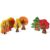 Blueweenly 6 Pcs Wooden Fall Trees Puzzle Fall Thankful Trees Craft Kit Small Wood Forest Tree Jigsaw Puzzles for Small World Scene Toys Girl Boys Autumn Thanksgiving Party Gift(Warm Color Tree)