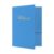 Blue Welcome Folder with Two Pockets Gold Foil 25pk 12×9” HR Professional Meeting Linen for Church Visitor New Hire Employee Client