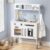 BlueWood Play Kitchen for Kids Toddlers – Wooden Chef Pretend Play Kitchen Set Toy Kitchen with 18 Pcs Toy Food & Cookware Accessories for Ages 3-7, Classic, White
