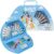 Bluey Colored Pencils Art Supplies for Boys Girls Drawing Kit Painting School Supplies Art Kit Travel Case Gifts for Kids (Blue Halfmoon Case)
