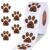 Blulu 500 Pcs 1 Inch Tiger Stripe Paw Print Stickers Cute Dog Cat Paw Print Stickers Roll Self Adhesive Tiger Stripe Dog Cat Paws Sticker for Envelope Seal Gift Packaging Birthday Party Decoration