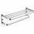 BLWOTMOR Fixture Rack Towel Rack Shelf Holder Rail Bar with Brass Body and Stainless Mount Plate Easy Install Suitable for Home Guest Bath Rental Apartment