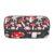 bmnaswt Red White Mushroom Print Large Capacity Layered Pencil Pouch, Zipper Storage Bag with Mesh Pocket & Pen Slots