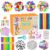 BNUZEIYI 2000 PCS Arts and Crafts Supplies for Kids All-in-1 Craft Kit with Pipe Cleaners Craft Box Set DIY Crafting Supply School Supplies Toys Gifts for Girls Boys Ages 4-6, 6-8, 8-12, Orange