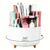 BoAn 360 Rotating Pen Holder, 5 Slots Plastic Desktop Pen Organizer, Spinning Pencil Cup Desk Accessories, Multi-Art Supply Storage Caddy for Home Office School Classroom Makeup Organization