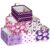 Boao 6 Pack Halloween Storage Baskets Collapsible Large Scary Halloween Storage Bins with Handles for Gifts Bat Ghost Purple Background Spider Organizer Box for Room Decor Home Bedroom Office Holiday
