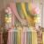 Boao 6 Pcs Pink and Sage Green Party Decorations Table Runner Cloth 10Ft Boho Sheer Rustic Fabric for Wedding Birthday Party Baby Bridal Shower Graduation Dawn Sunset Decor