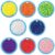 Boao 8 Set Mini Sensory Mats Assorted Textured Play Mats Sensory Floor Tiles Educational Tactile Toys for Activity(4 Inch,Round)