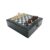 Board Games Folding Box 4 in 1 Chess Set Portable Travel Board Games Poker Dice Set for Parties Offices(Black)