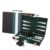 Board Games Large Backgammon Sets for Adults Classic Board Games for 2 Players Adults and Kids Quality PU Leather Case(Green,11inch)